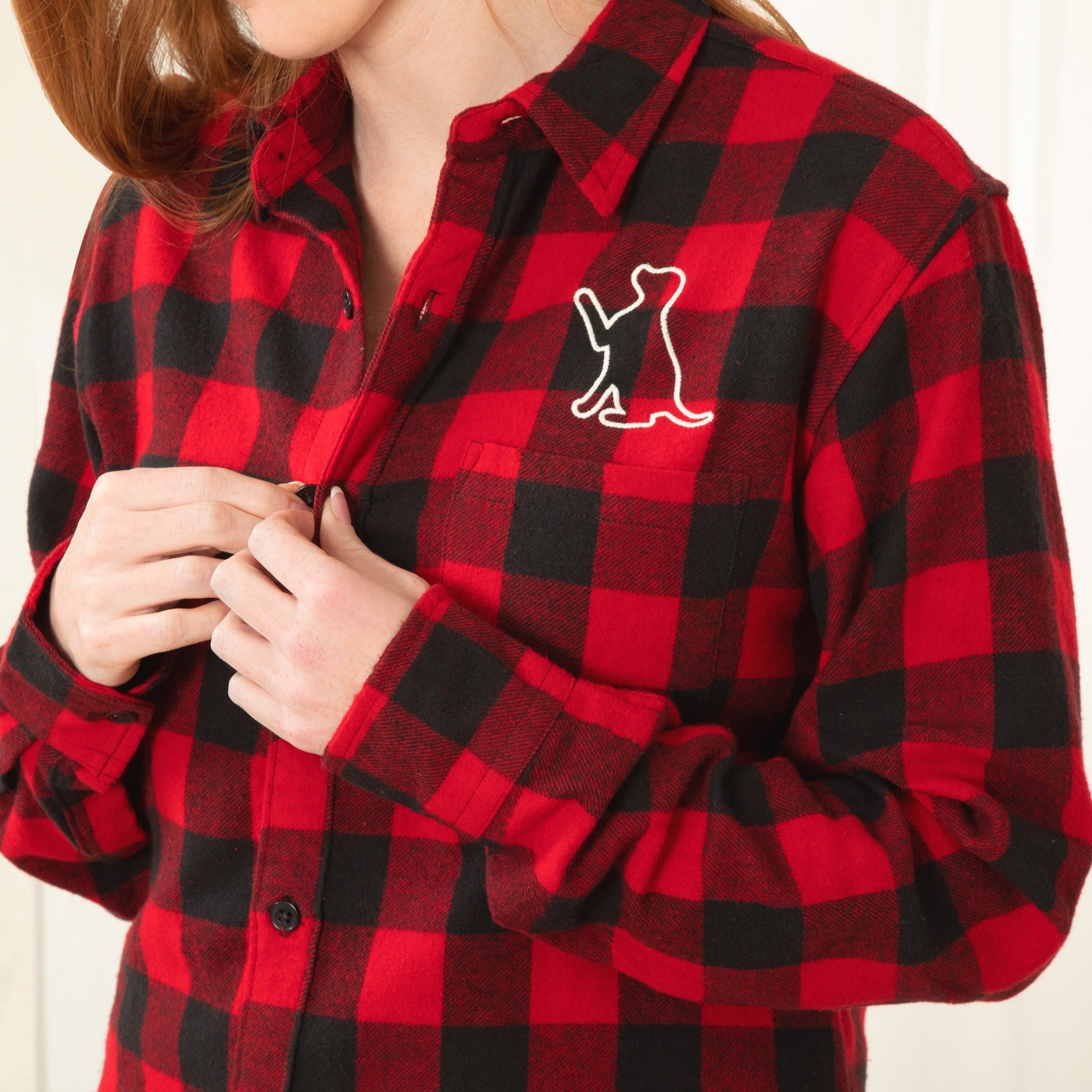 Camisa de Franela con Silueta de Mascota