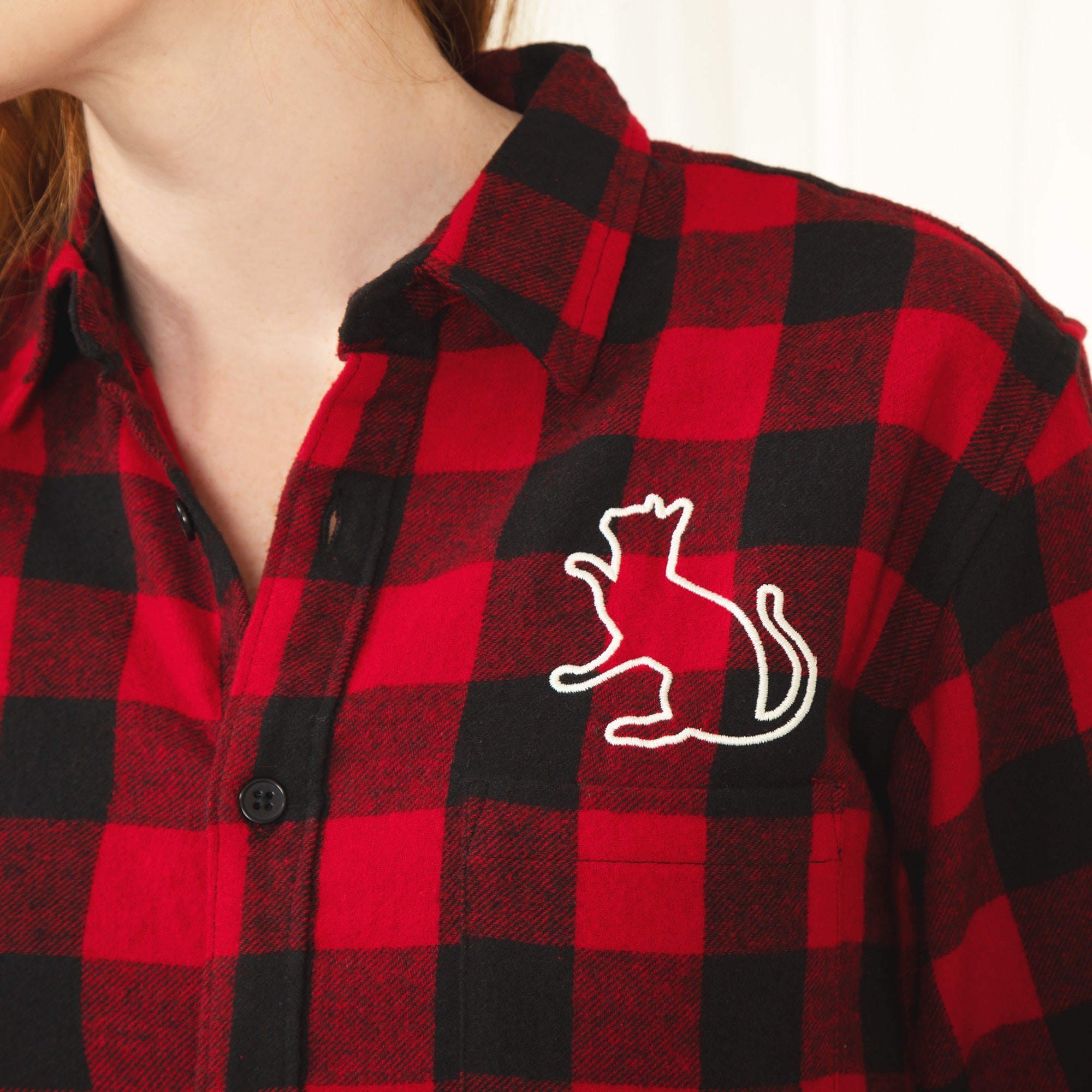 Camisa de Franela con Silueta de Mascota