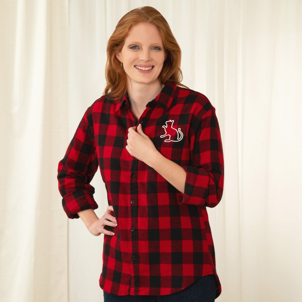 Camisa de Franela con Silueta de Mascota