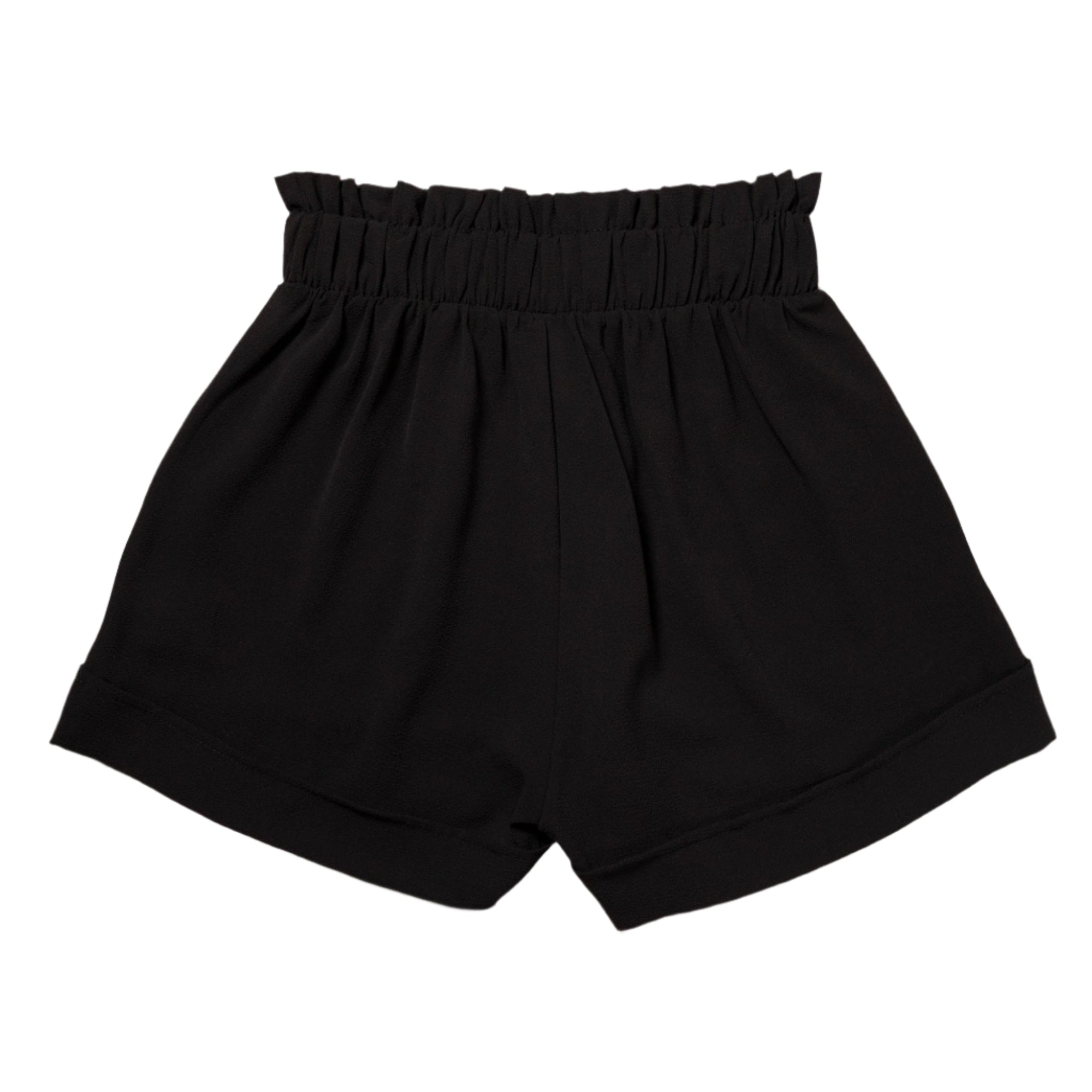 High-Waist Ruffle Top Cuff Shorts