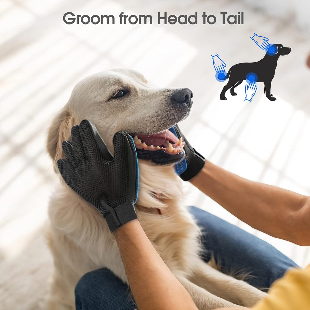 Guante de aseo de silicona para mascotas — Removedor de pelo con 255 puntas