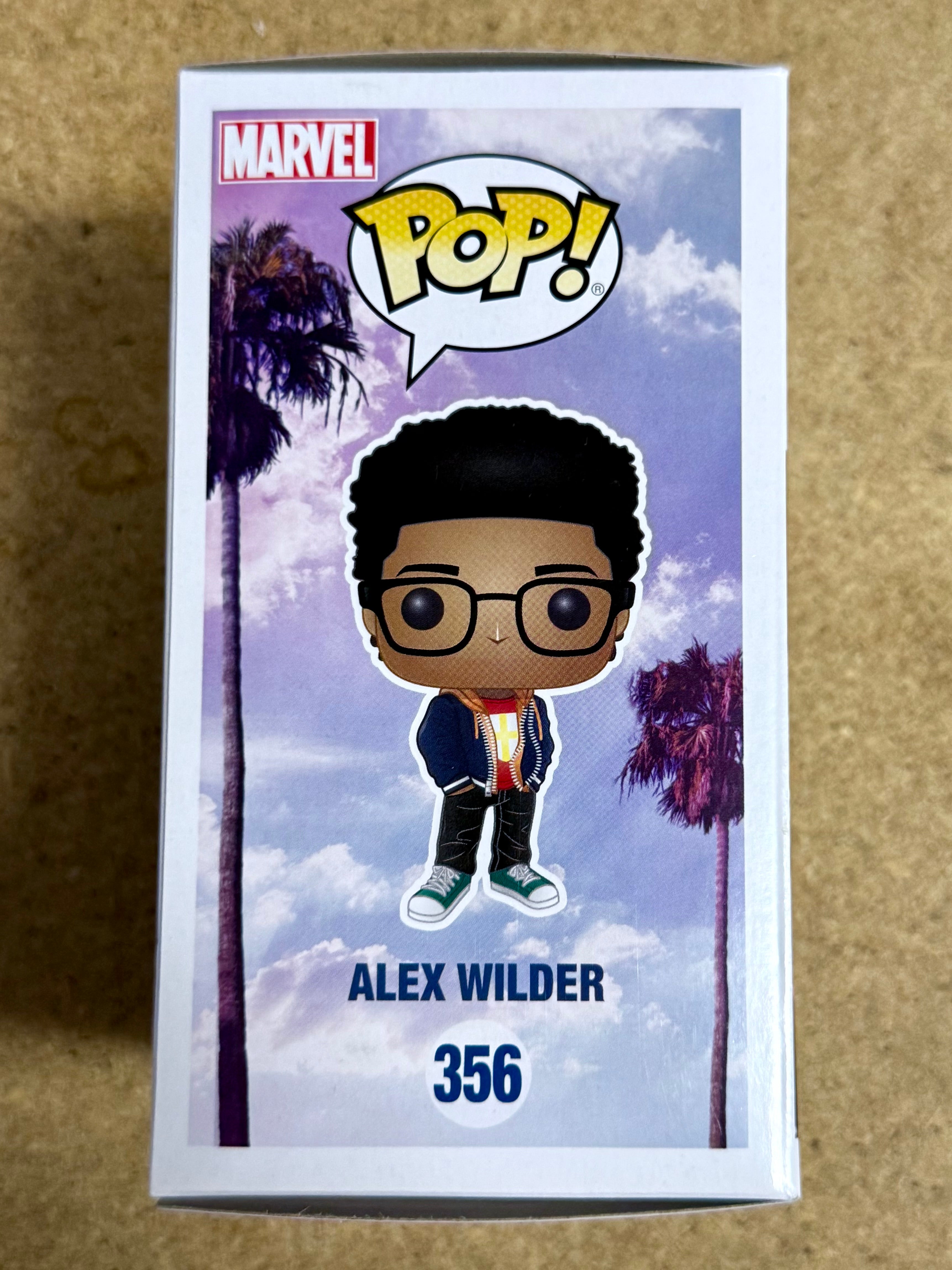 Rhenzy Feliz Autographed Marvel Runaways Alex Wilder Funko Pop! #356 con COA de JSA
