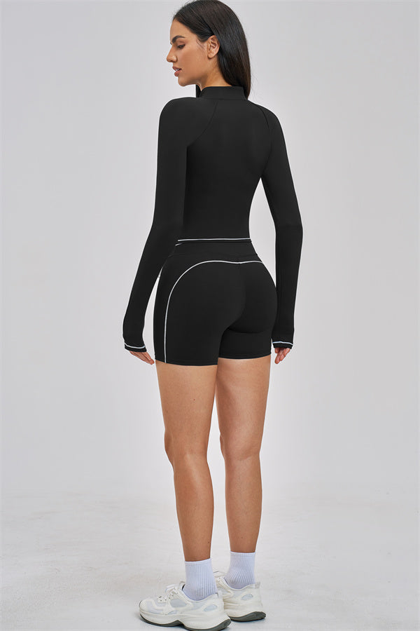 Conjunto de 3 piezas de chaqueta, top corto y pantalón corto Unbound