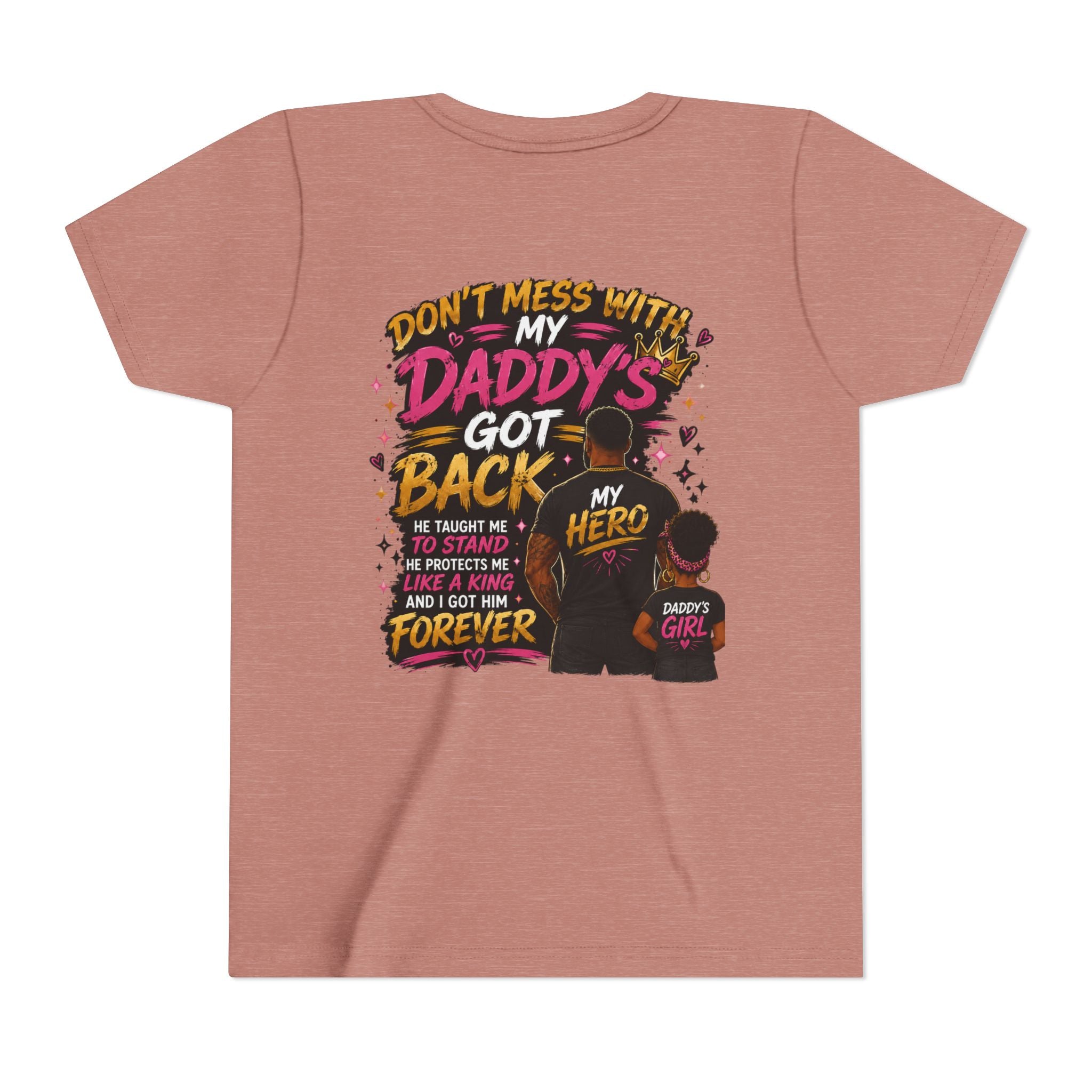 Daddy & Me Youth Tee — "Protected by My Daddy" Father-Daughter Graphic Shirt