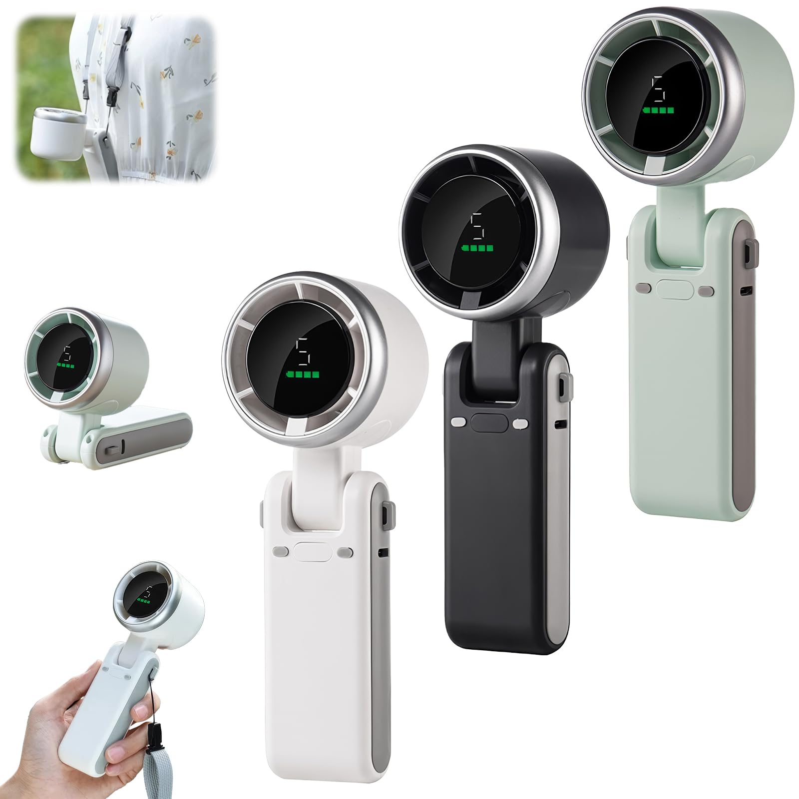 3-in-1 Foldable Turbo Fan — Neck, Handheld & Desktop, Type-C