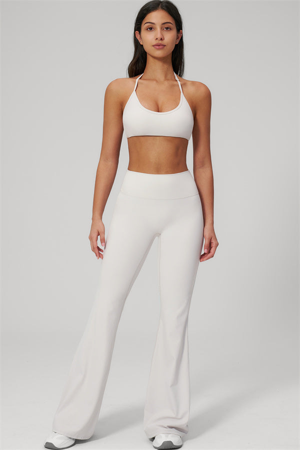 Conjunto de 2 piezas Rapture: Sujetador deportivo y Leggings acampanados