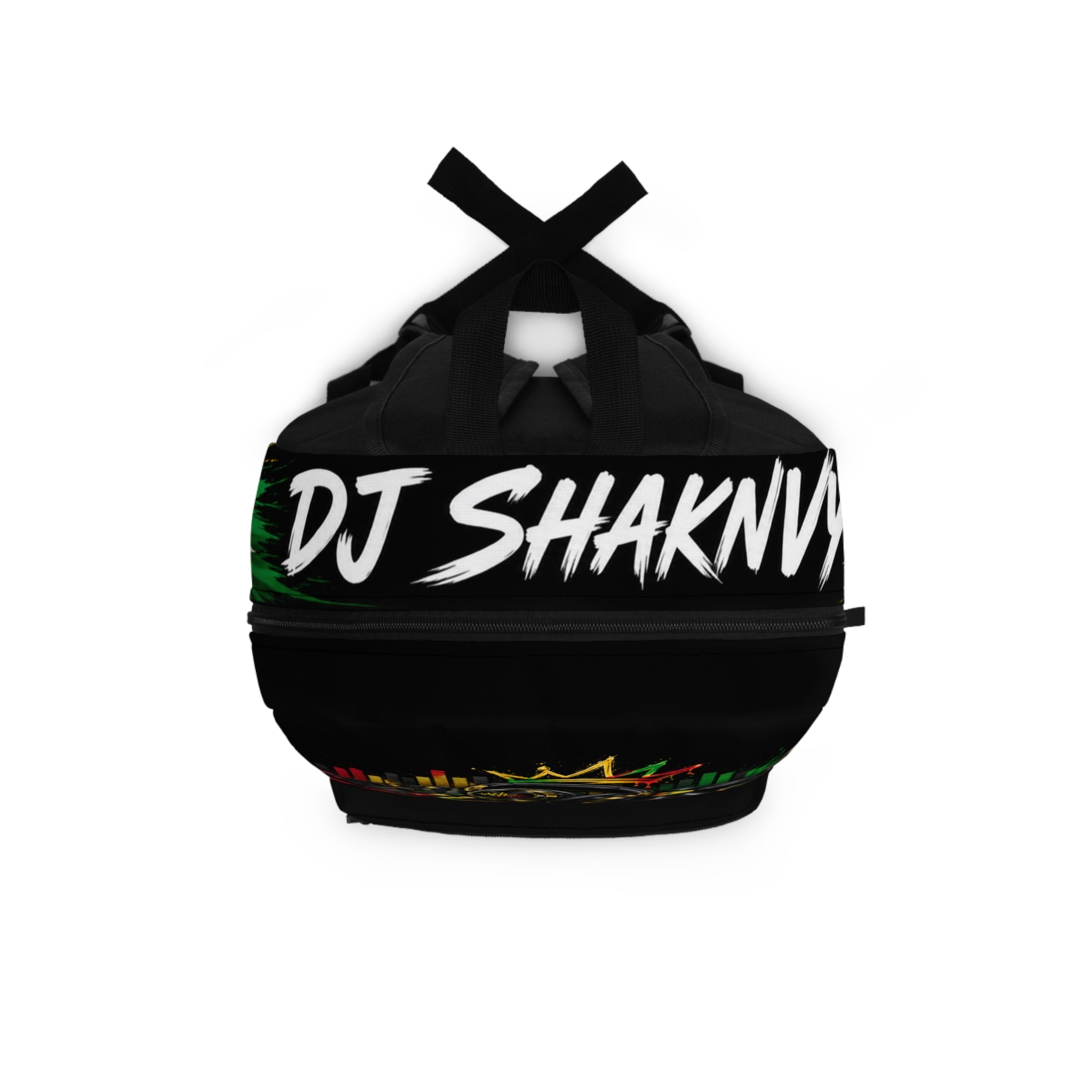 DJ ShaknVybz Reggae DJ Backpack – Colorful Turntable & Crown Music Rasta Design