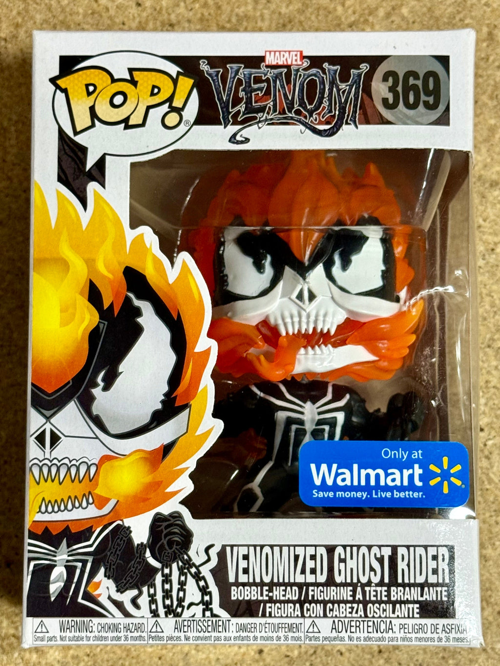 Funko Pop! Marvel Motorista Fantasma Venenoso #369 Venom Exclusivo de Walmart 2018