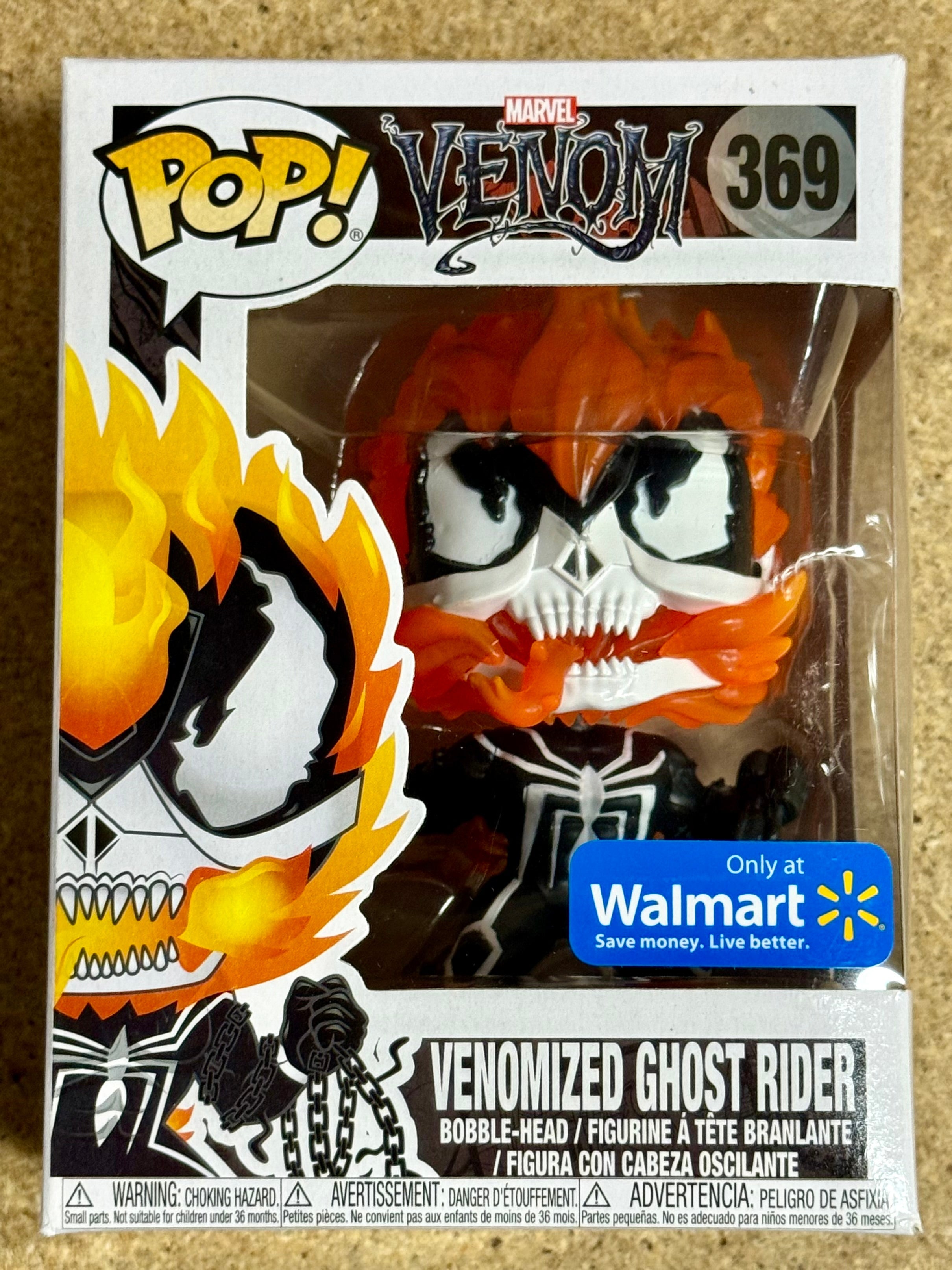 Funko Pop! Marvel Motorista Fantasma Venenoso #369 Venom Exclusivo de Walmart 2018