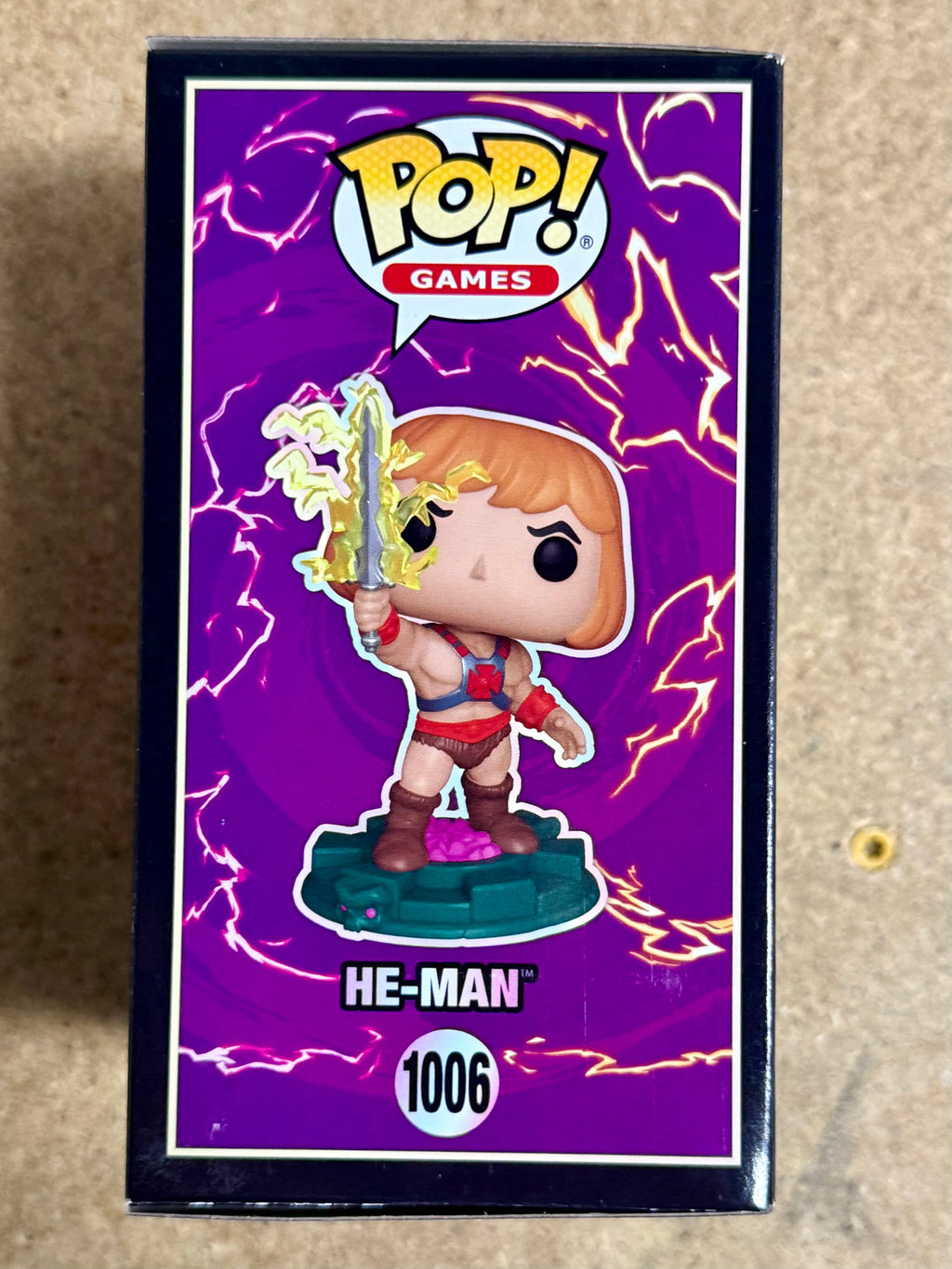 Tom Cook firmó un Funko Pop! #1006 de He-Man Masters Of The Universe con certificado de autenticidad JSA