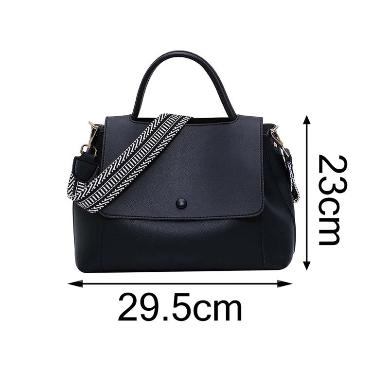 Bolso bandolera de cuero sencillo e informal para mujeres y niñas, bandolera de diseñador, bolso de viaje para damas