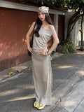 Women's Off-Shoulder Vest & Skirt Two-Piece Set