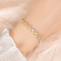 Small Cross Cubic Zirconia Bracelet