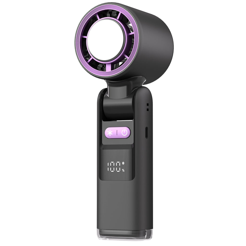 Turbo Handheld Fan — Multi-Speed, Digital Display, Optional Cooling