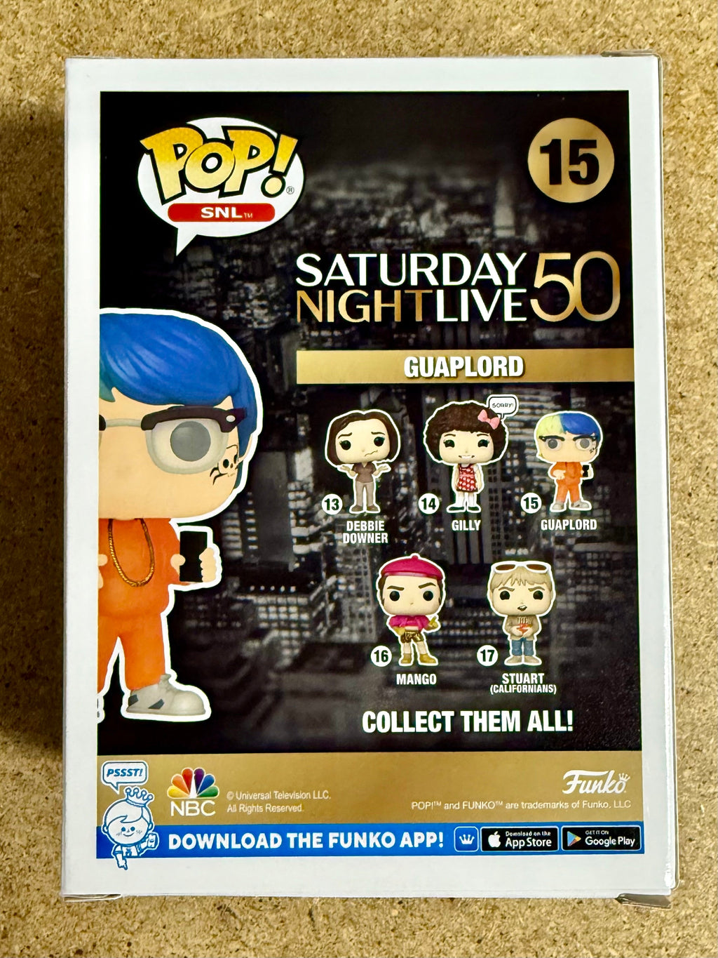Pete Davidson autografió Funko Pop! #15 de SNL Saturday Night Live Guaplord con COA de JSA