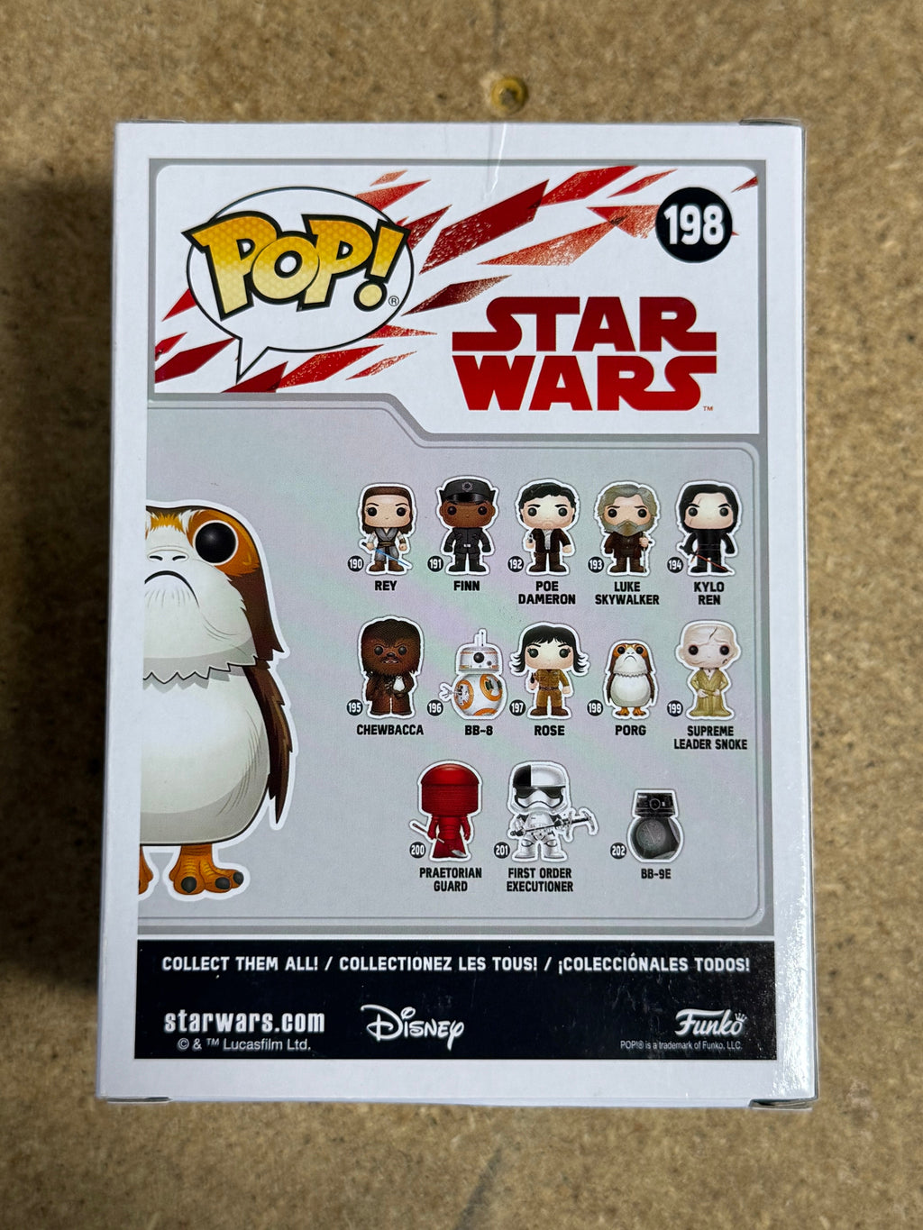 Funko Pop! Star Wars Porg #198 Star Wars Los Últimos Jedi