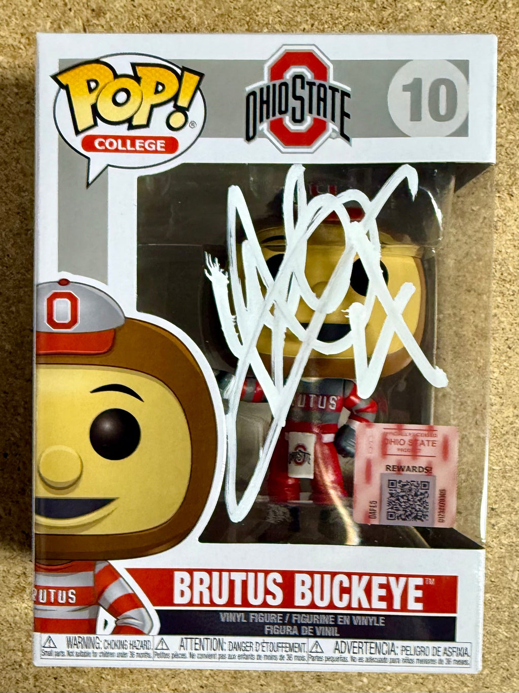 Will Allen firmó Ohio State Buckeye Mascot Funko Pop! #10 con COA de JSA