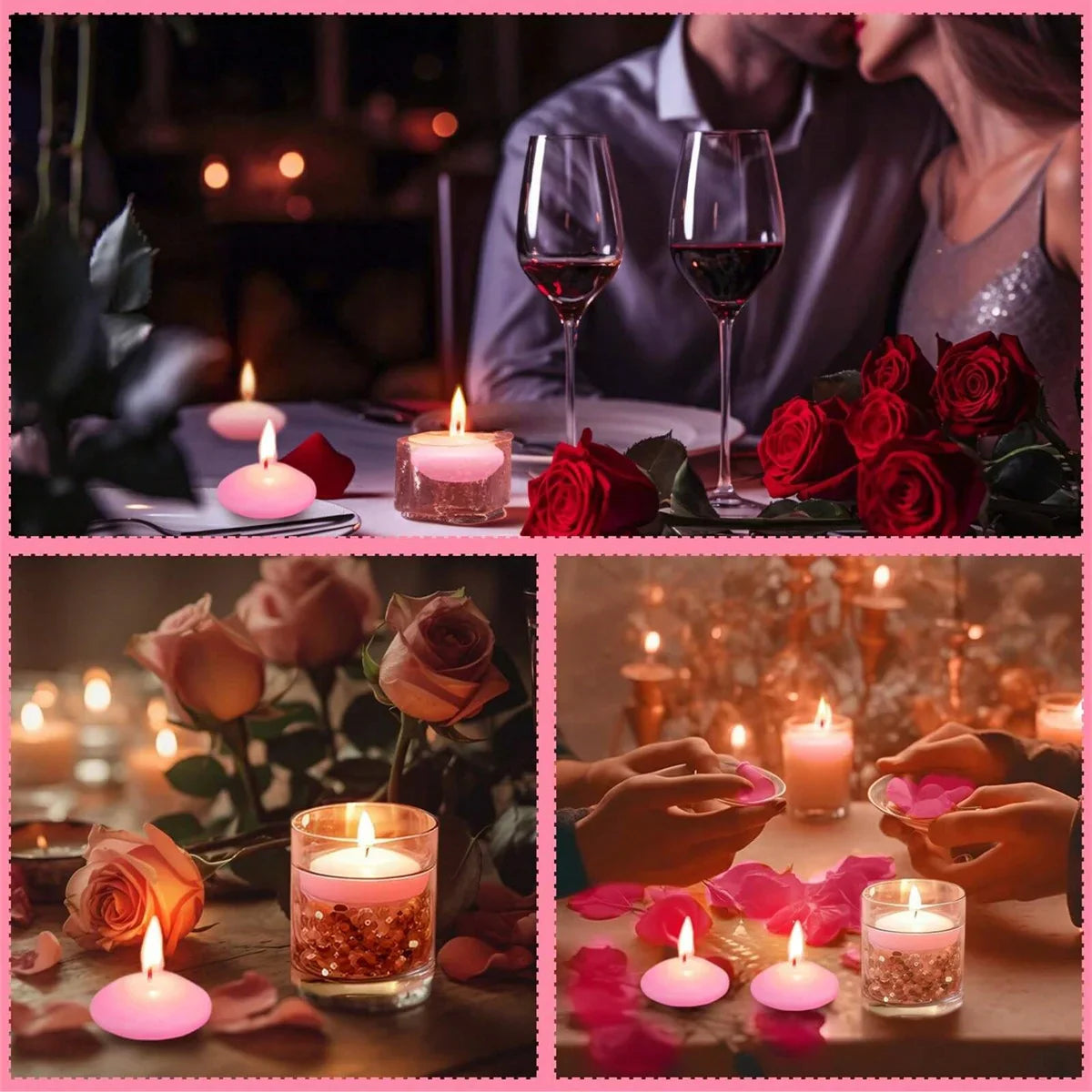 Mini Floating Candles Romantic Valentine'S Day Birthday Party Decoration Ideal for Weddings Festive Occasions Home Favors