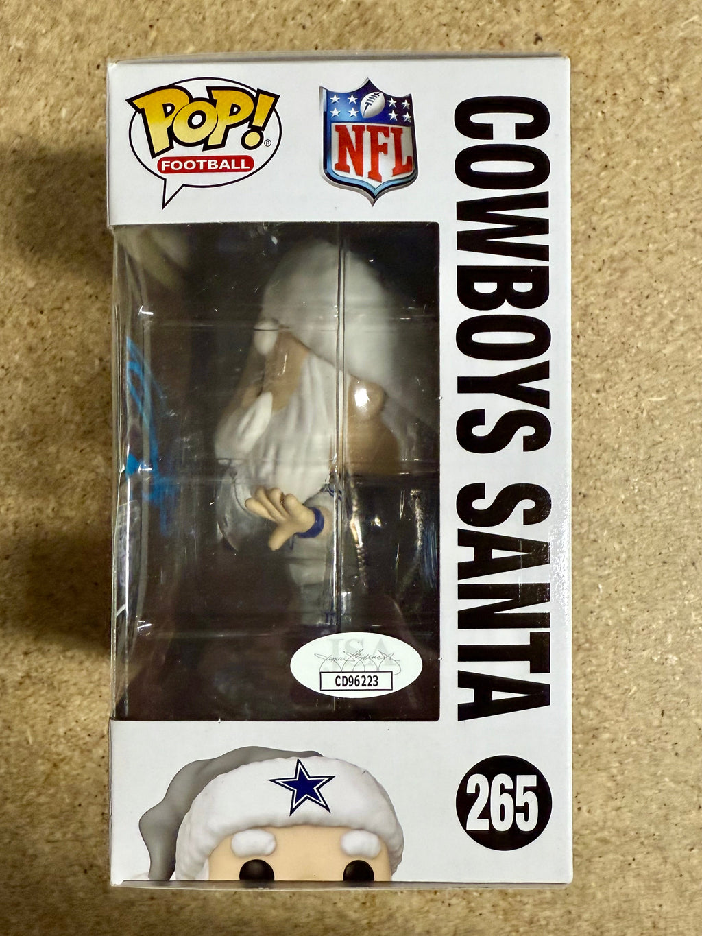 Tony Romo Firmó NFL Santa Dallas Cowboys Exclusivo Funko Pop! #265 JSA COA LEER