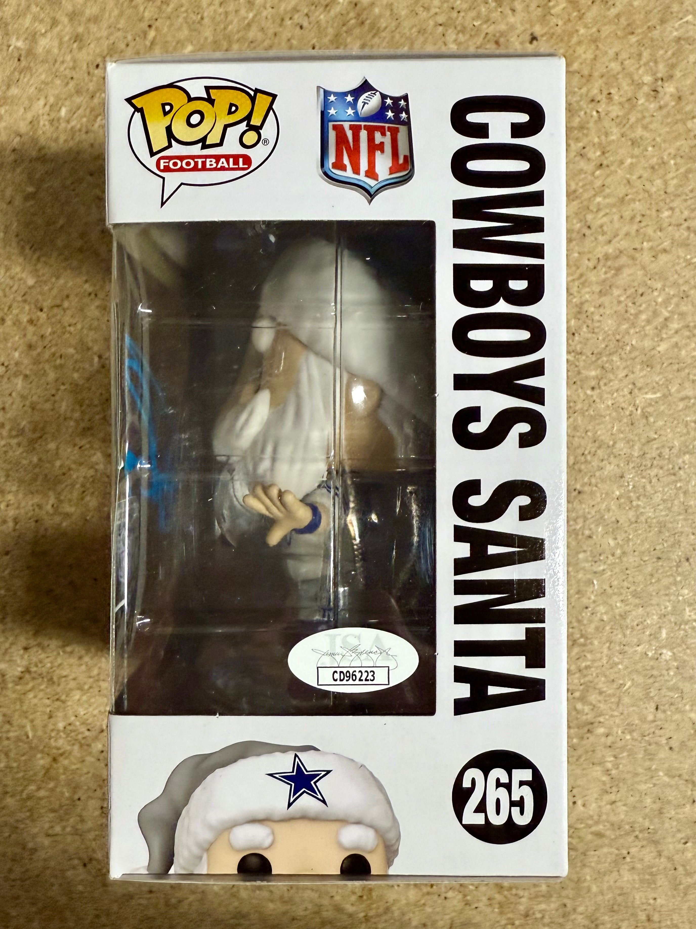 Tony Romo Firmó NFL Santa Dallas Cowboys Exclusivo Funko Pop! #265 JSA COA LEER