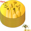 10PCS Acrylic Centerpieces for Wall Wedding Table Candle Plate Round Mirror Tray Party Decoration