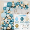 Kit de arco de guirnalda de globos azules para decoración de bodas, cumpleaños, fiestas infantiles, baby shower, revelación de género, bautizo, decoración con globos.