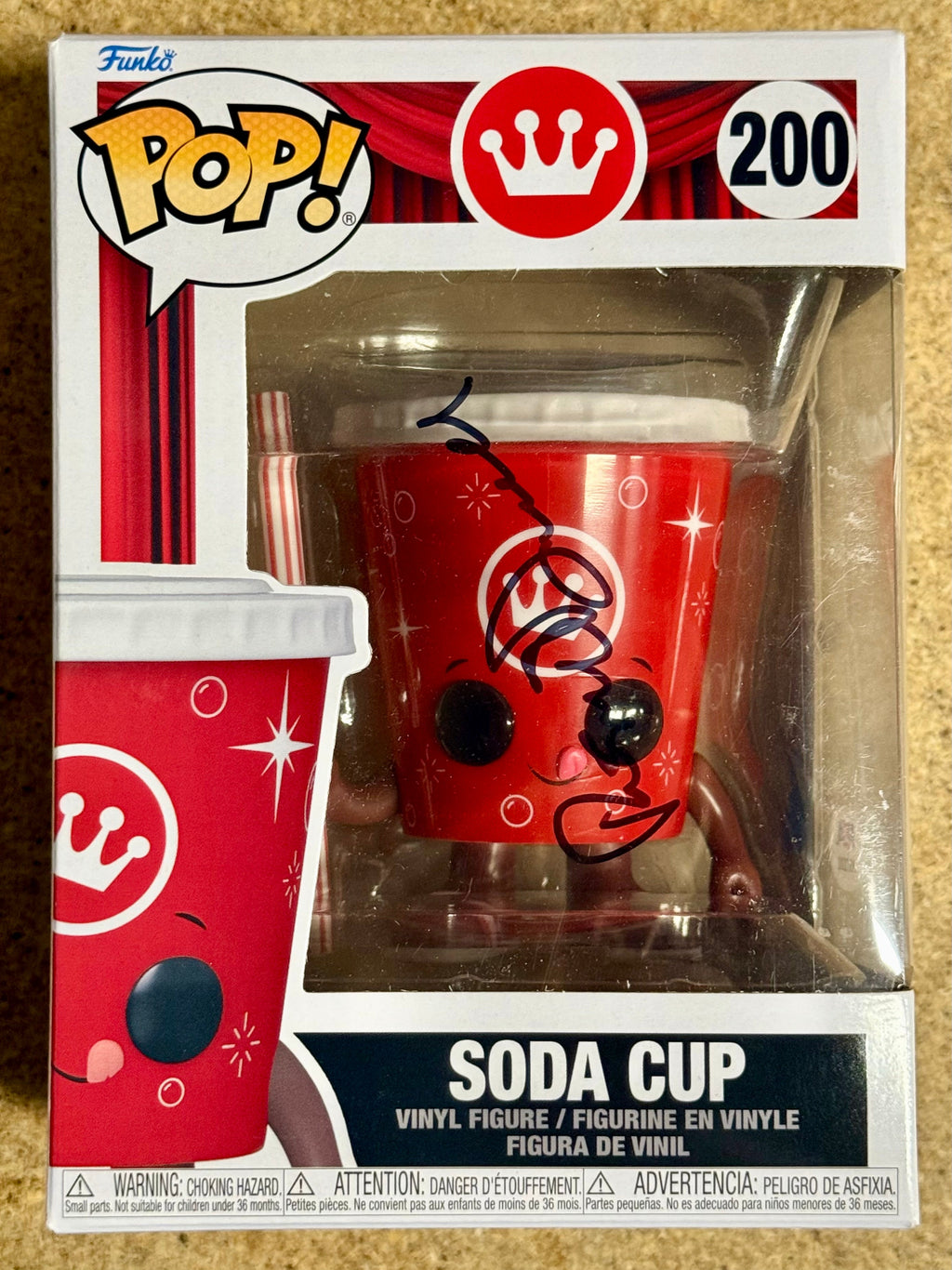 Rosie O’Donnell Vaso de refresco Funko Pop! Movie Theaters #200 autografiado con certificado PSA