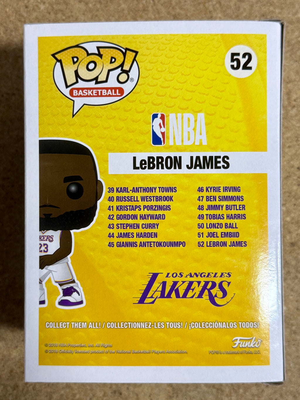 Funko Pop! Baloncesto Lebron James Driblando #52 NBA Los Angeles LA Lakers