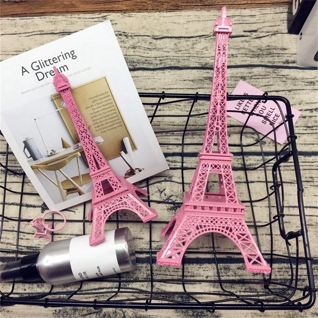 1pc Eiffel Tower Iron Model Art Pink Home Office Decor French-Inspired Gift for Valentine's Day Anniversaries Party Favor