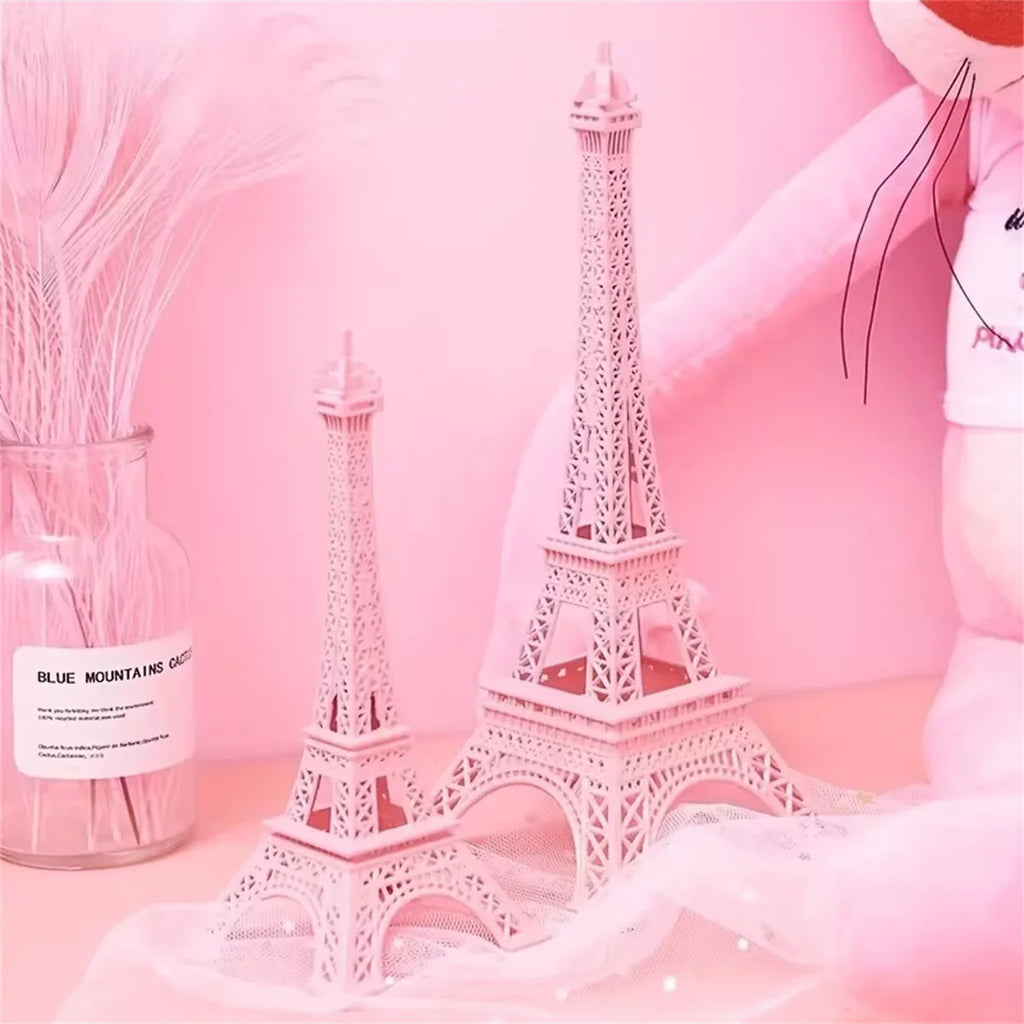 1pc Eiffel Tower Iron Model Art Pink Home Office Decor French-Inspired Gift for Valentine's Day Anniversaries Party Favor