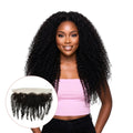 Frontal de cabello humano rizado afro 13x4 con encaje HD