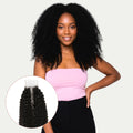 Cierre de cabello humano Afro Kinky 2x6 con encaje transparente