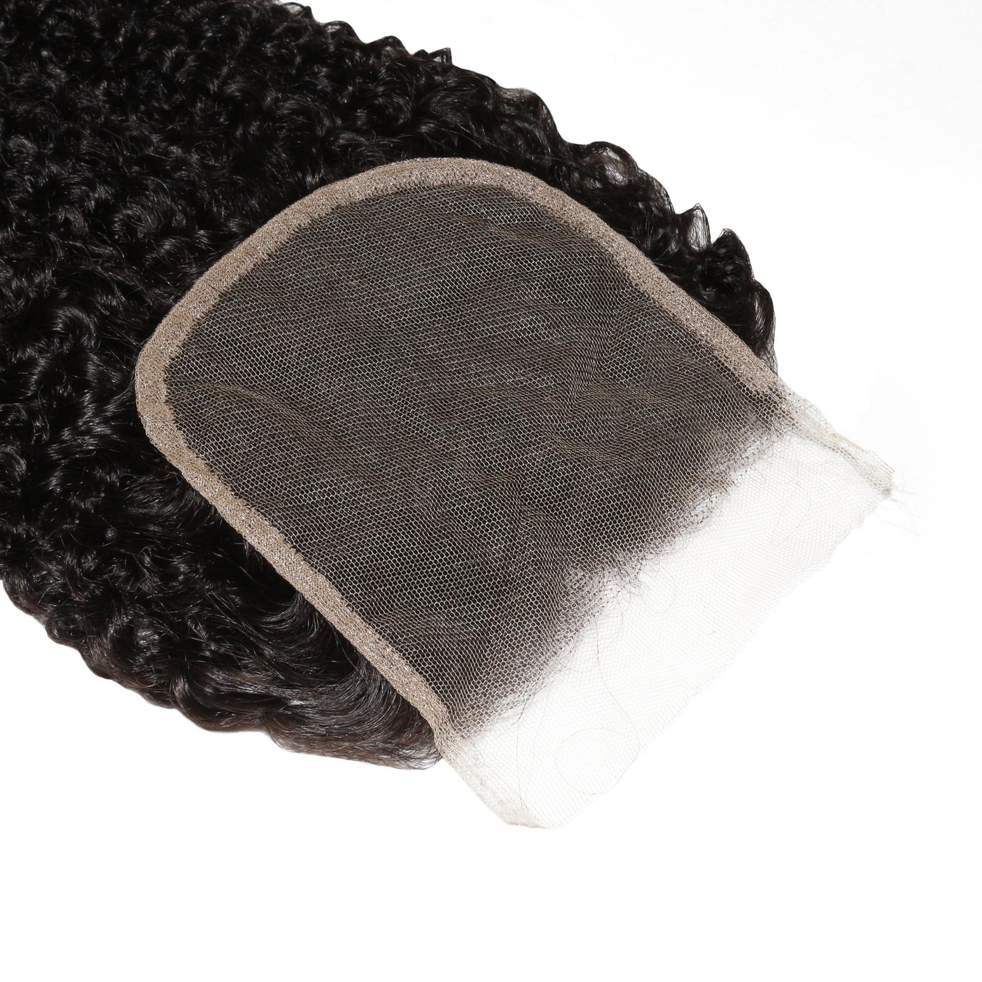 Afro Kinky Curly 4x4 Transparent Lace Human Hair Closure