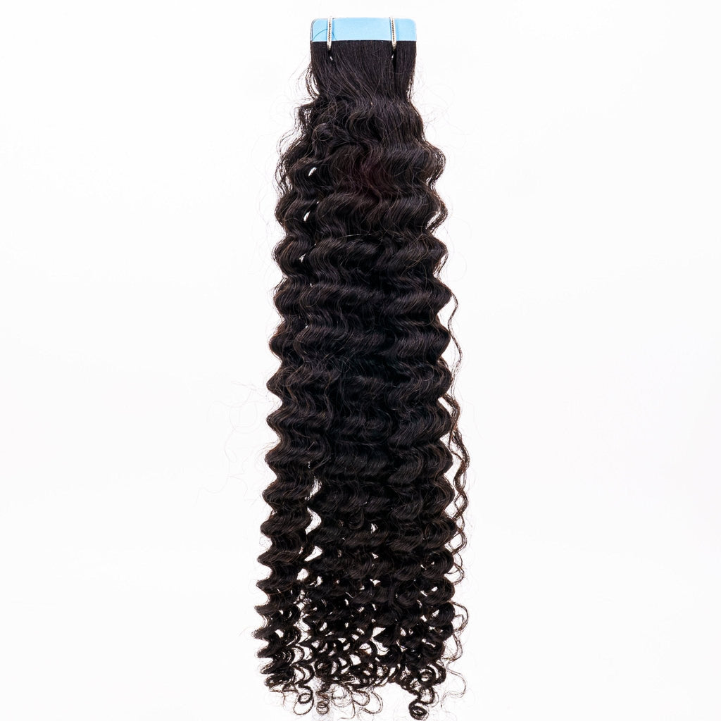Extensiones de cinta adhesiva de cabello 100% humano rizado afro