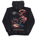 Sudadera con capucha y cremallera "Agnóstico" - Negra