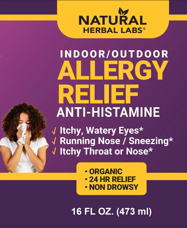 Fórmula Orgánica Natural para el Alivio de Alergias. Livingston Natural Herbal Labs 473 ml