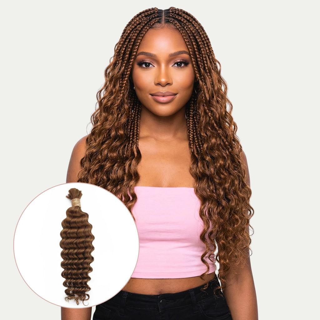 Pelo Trenzado 100% Humano Auburn Deep Wave a Granel