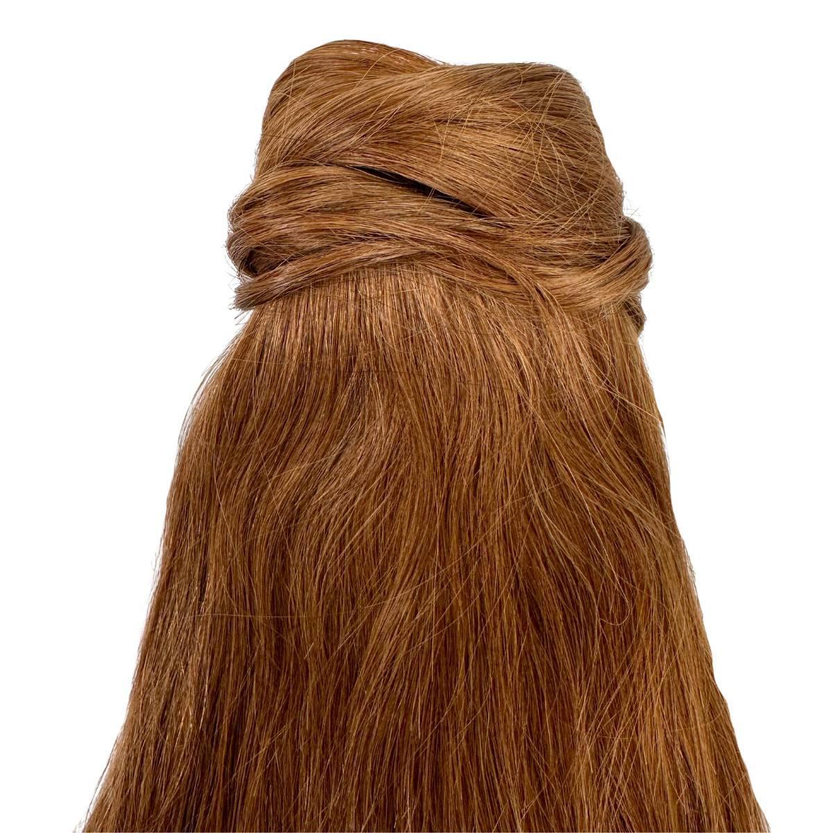 Extensión de cola de caballo de cabello 100% humano Auburn