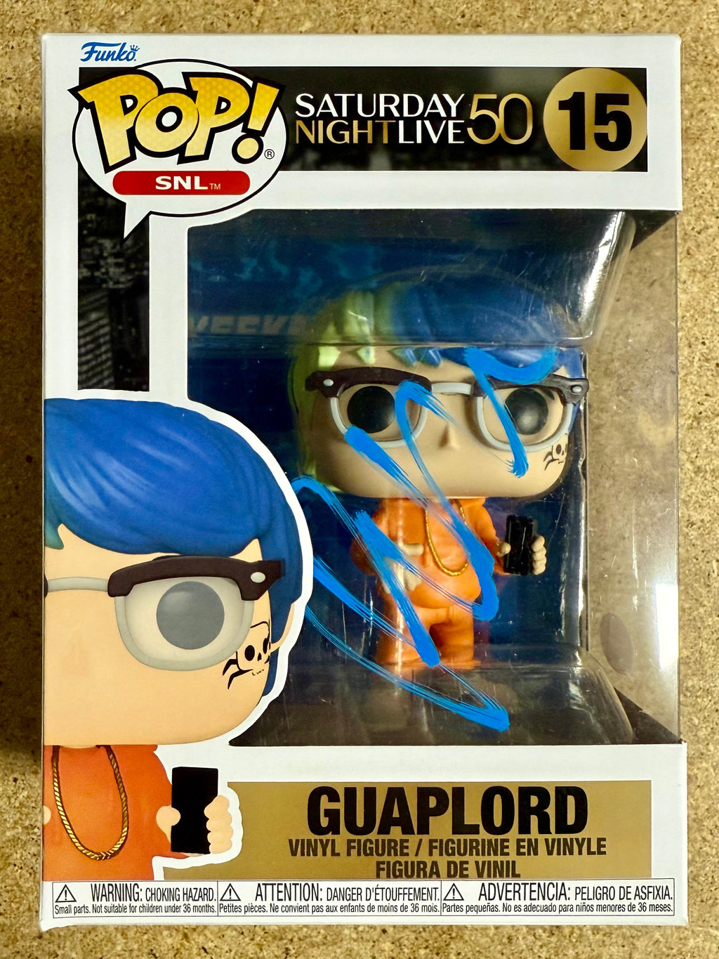 Pete Davidson autografió Funko Pop! #15 de SNL Saturday Night Live Guaplord con COA de JSA