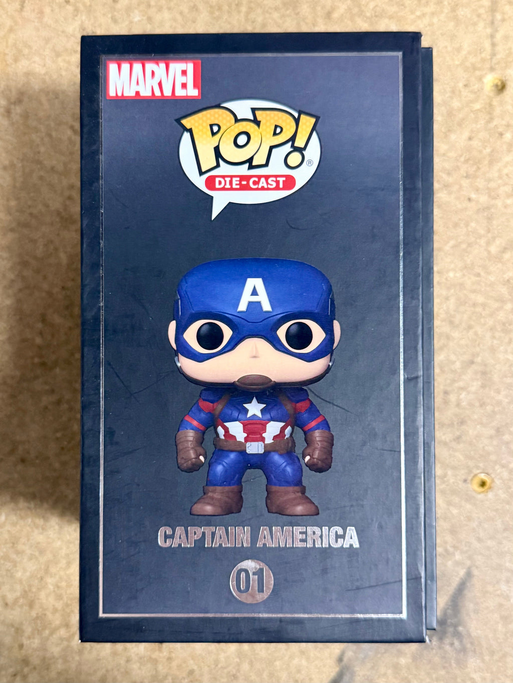 Funko Pop! Die-Cast Capitán América #01 Marvel MCU Civil War Exclusivo SDCC 2021