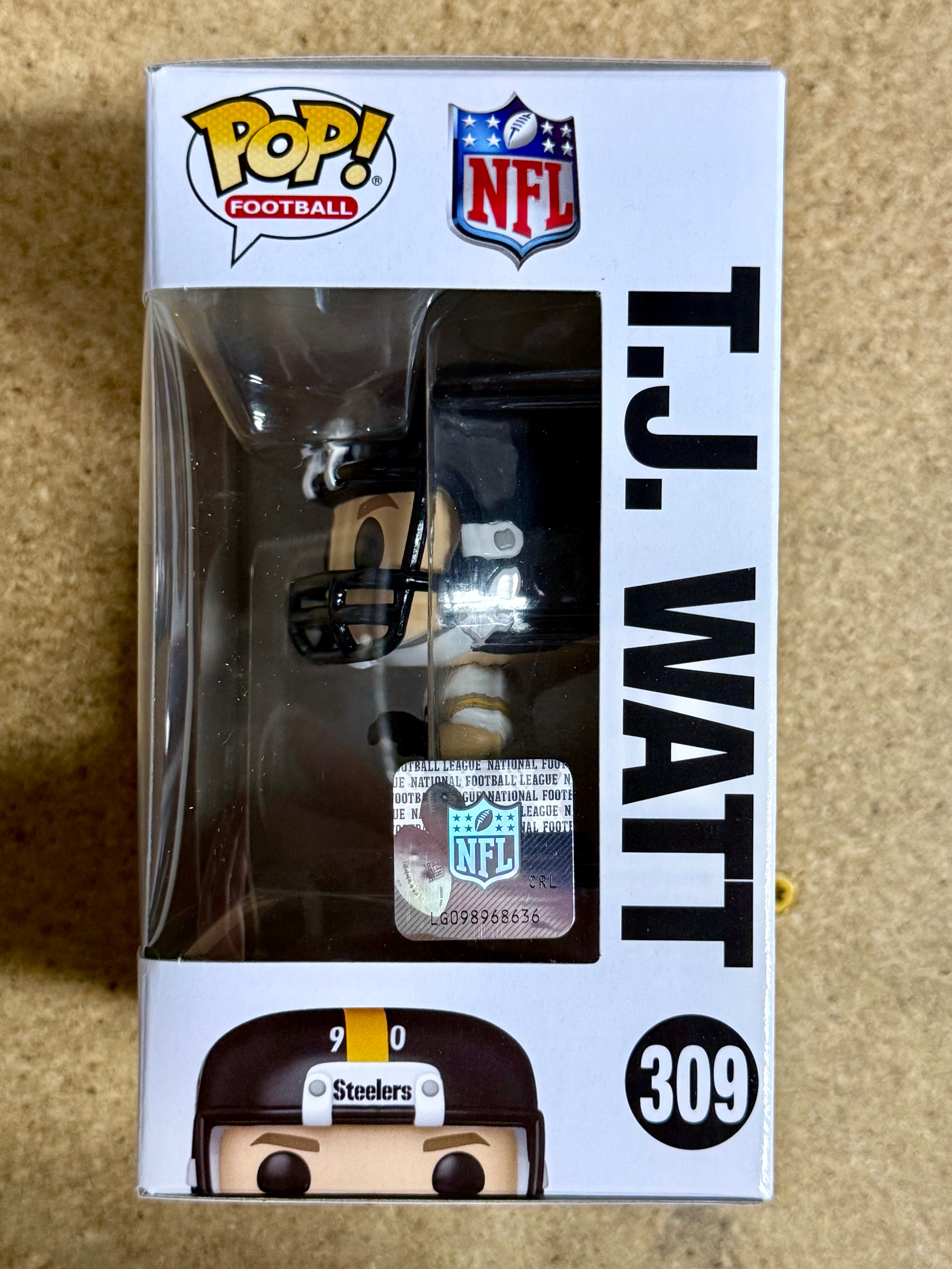 Funko Pop! Football TJ Watt #309 NFL Pittsburgh Steelers 2025 DPOY 2021