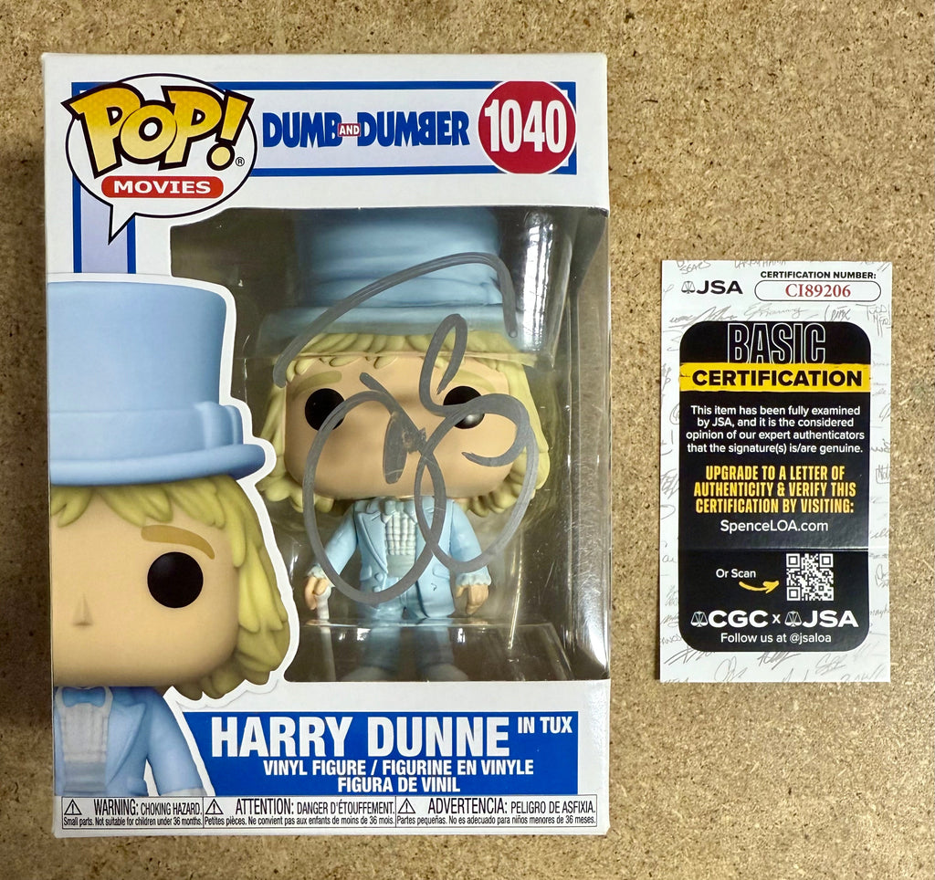 Jeff Daniels firmó la figura Funko Pop! de Harry Dunne de Dumb & Dumber #1040 con certificado de autenticidad de JSA