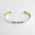 Women Empower Mixed Metals Cuff Bracelet