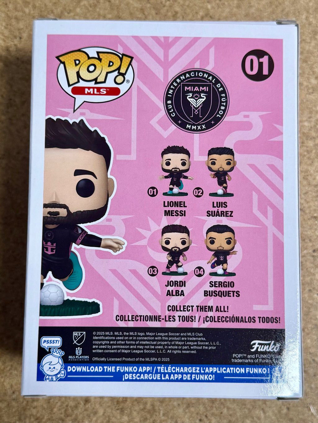 Funko Pop! MLS Lionel Messi (visitante) #01 Fútbol MLS Inter Miami 2025