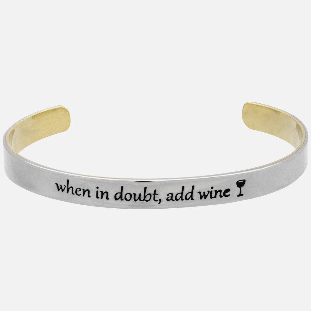 Cuando dudes, añade vino. Pulsera esclava de metales mixtos.