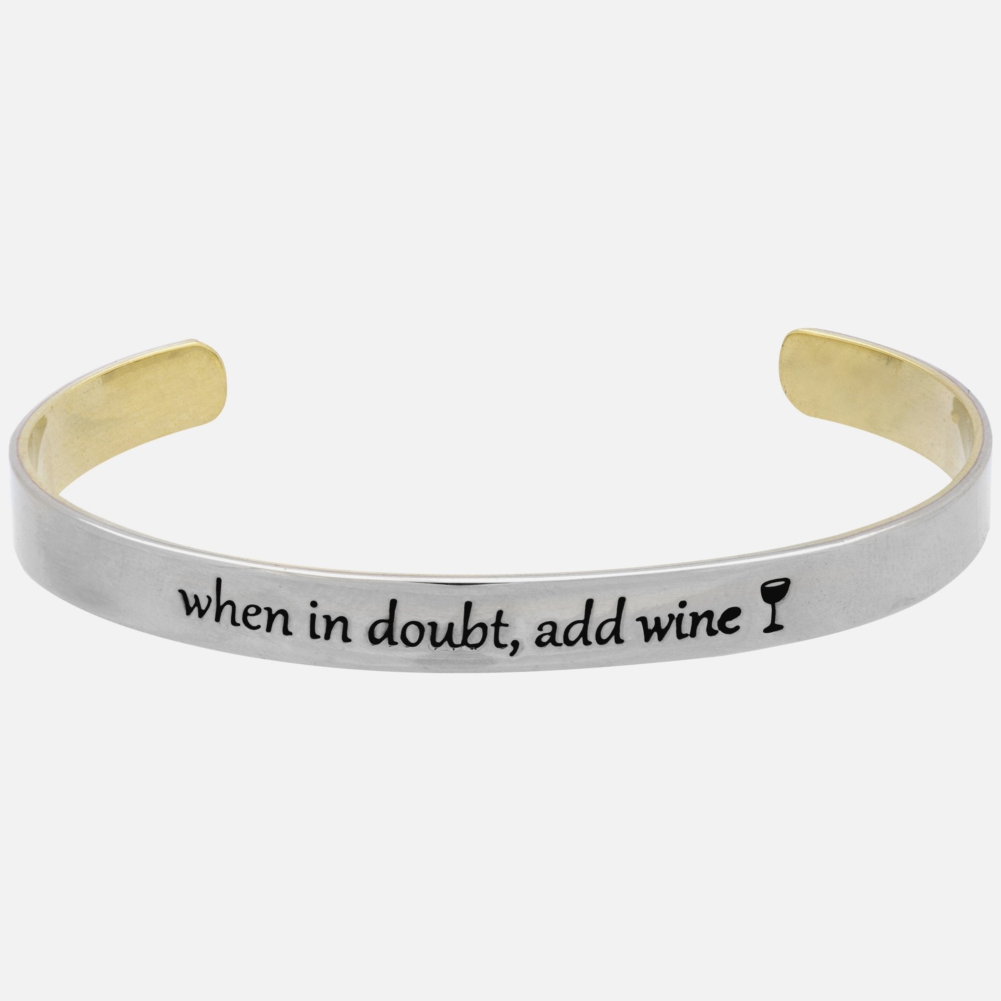 Cuando dudes, añade vino. Pulsera esclava de metales mixtos.