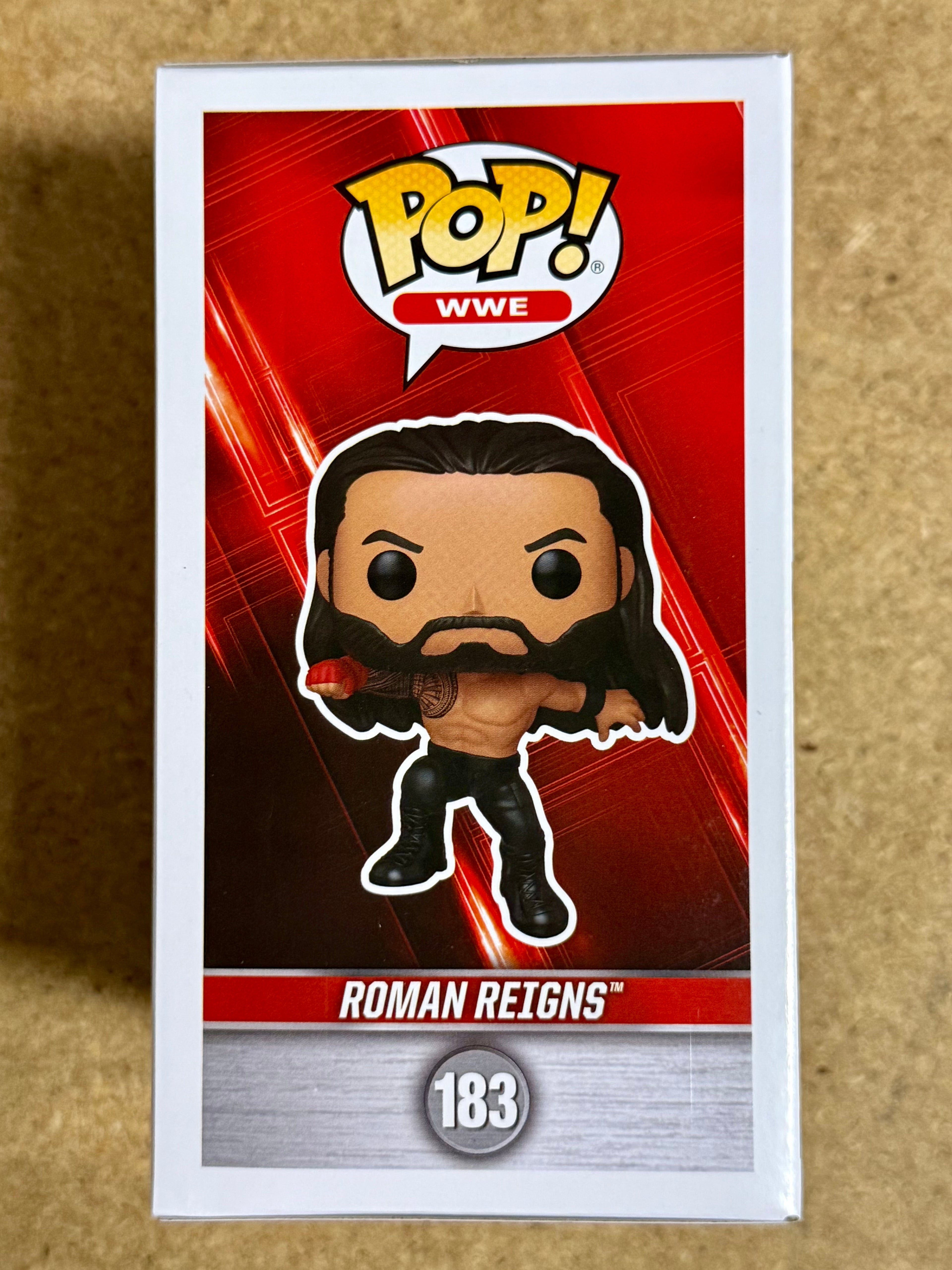 Funko Pop! WWE Roman Reigns (Superman Punch) #183 Luchador Jefe Tribal OTC 2025