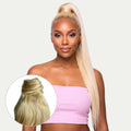 Extensión de coleta de cabello humano 100% rubio platino