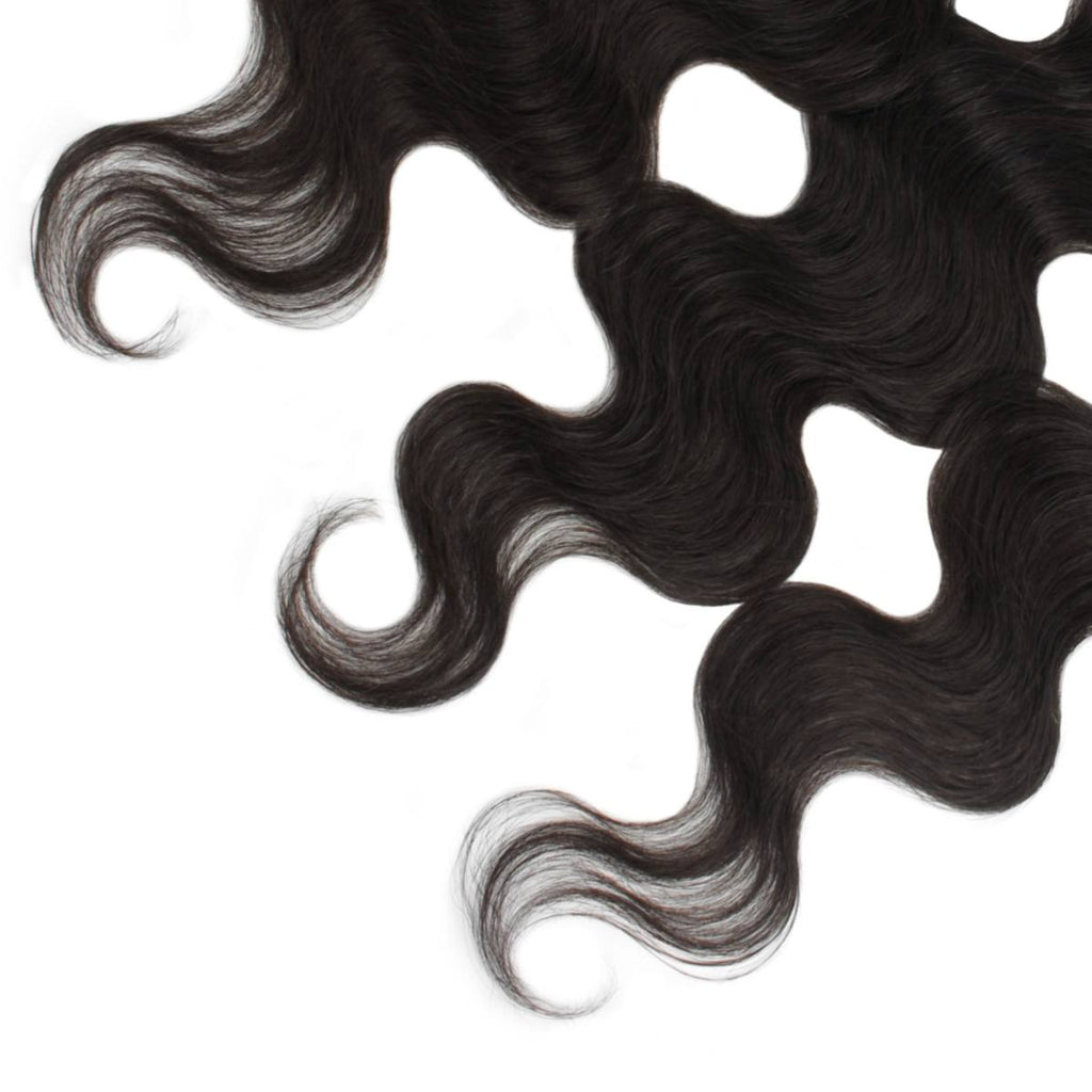 Frontal de Cabello Humano de Encaje Transparente 13x4 Onda Corporal Brasileña