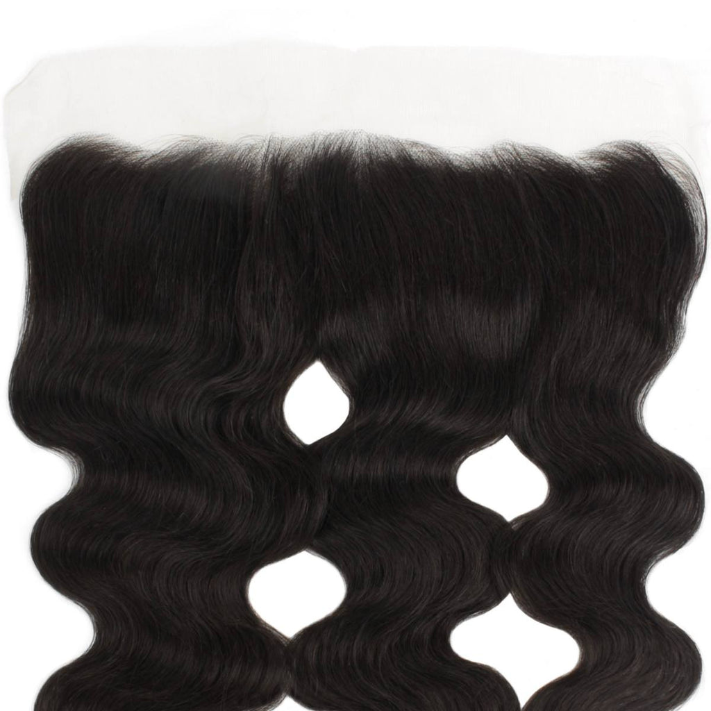 Frontal de Cabello Humano de Encaje Transparente 13x4 Onda Corporal Brasileña